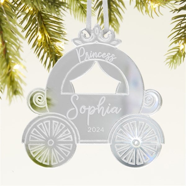 Princess Carriage Personalized Acrylic Ornament - 45714