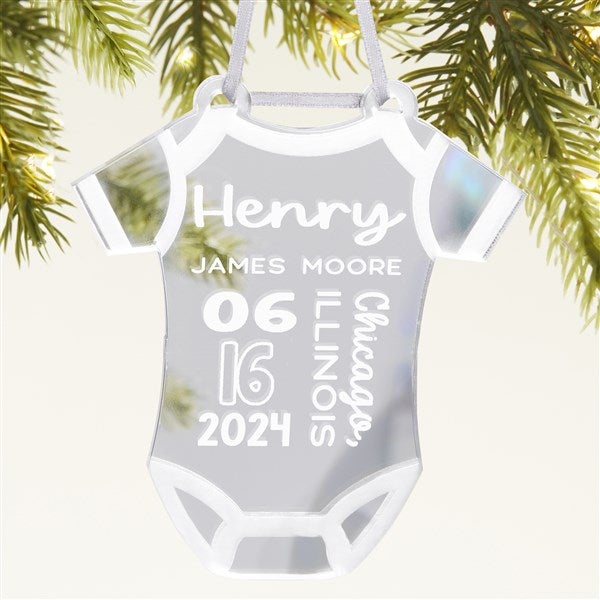 Baby Bodysuit Personalized Acrylic Ornament  - 45715