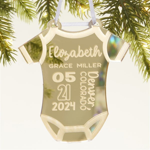 Baby Bodysuit Personalized Acrylic Ornament  - 45715