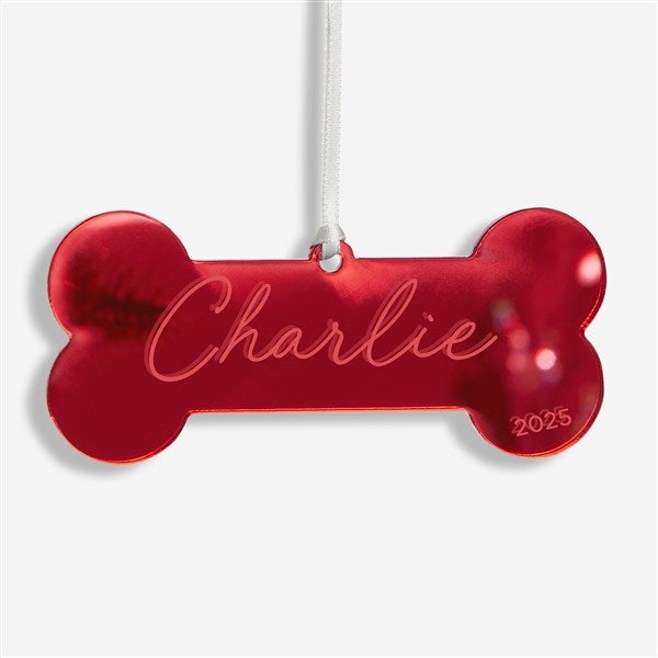Dog Bone Personalized Acrylic Christmas Ornaments - 45716