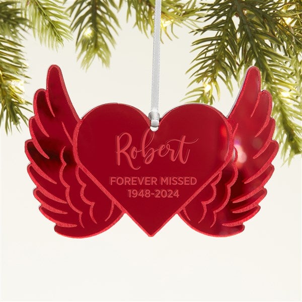 Memorial Wings Personalized Acrylic Ornament  - 45724