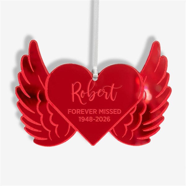 Memorial Wings Personalized Acrylic Ornament  - 45724