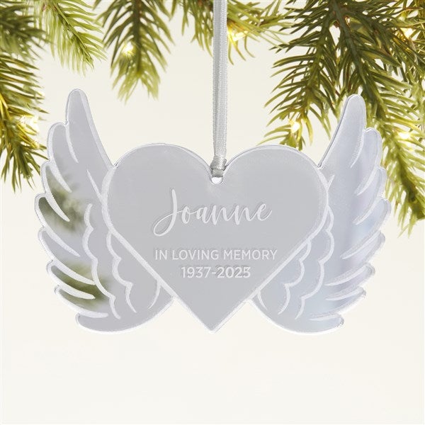 Memorial Wings Personalized Acrylic Ornament  - 45724