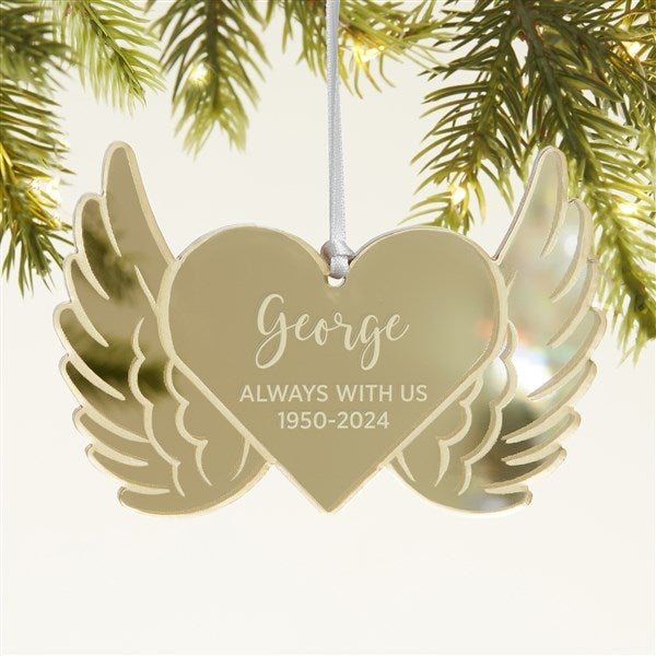 Memorial Wings Personalized Acrylic Ornament  - 45724