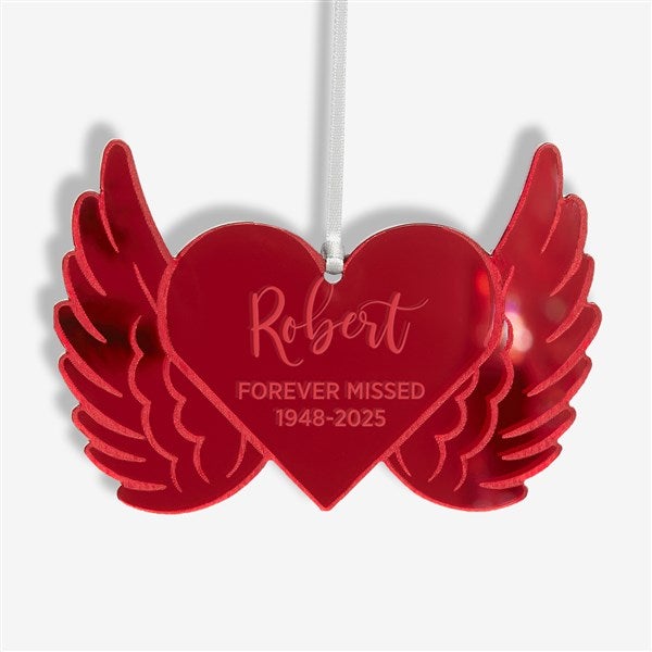 Memorial Wings Personalized Acrylic Ornament  - 45724