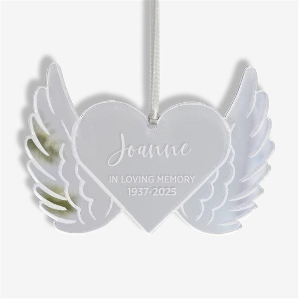 Memorial Wings Personalized Acrylic Ornament  - 45724