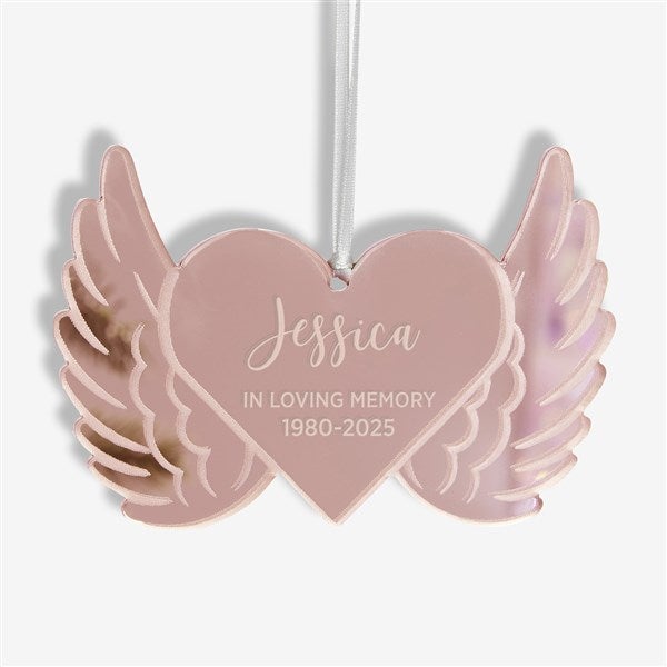 Memorial Wings Personalized Acrylic Ornament  - 45724