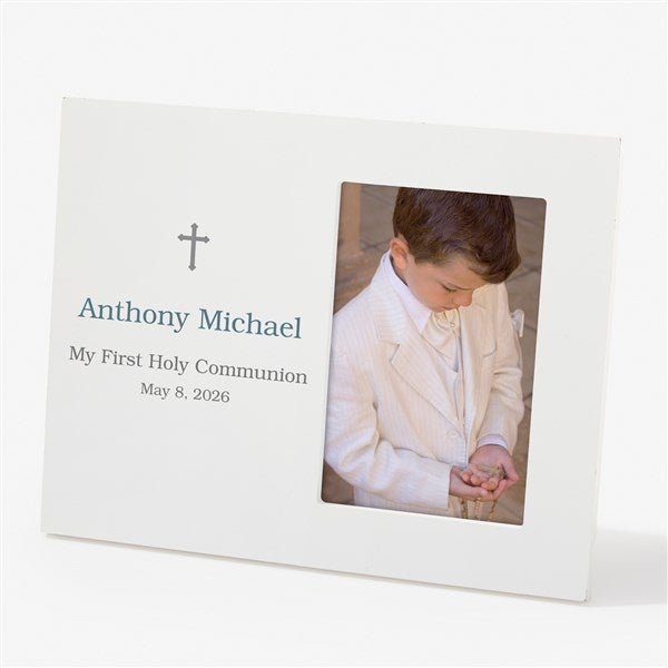 Communion Cross Personalized Off-Set Picture Frame  - 45774