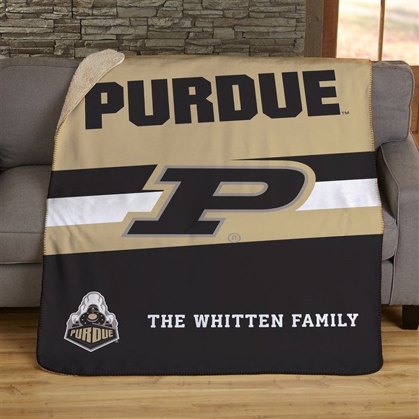 NCAA Stripe Purdue Boilermakers Personalized Blankets - 45787