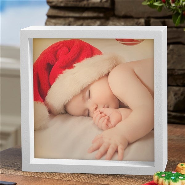 Personalized Holiday Photo LED Light Shadow Box - 45789