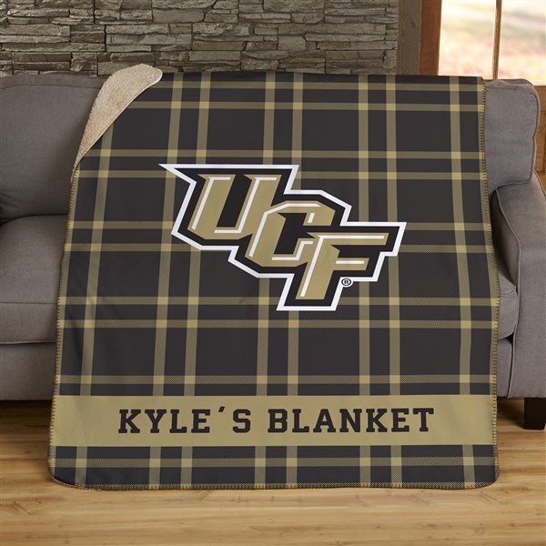 NCAA Plaid UCF Knights Personalized Blankets - 45819
