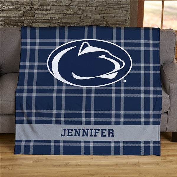 NCAA Plaid Penn State Nittany Lions Personalized Blankets - 45827