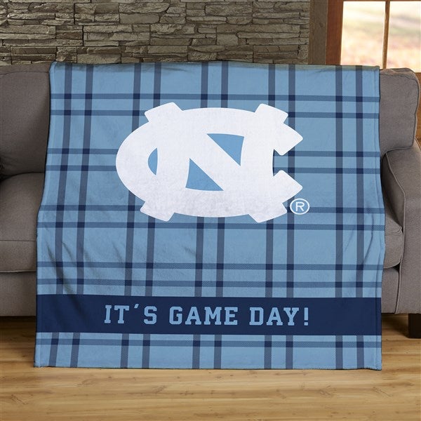 NCAA Plaid UNC Tarheels Personalized Blankets - 45832