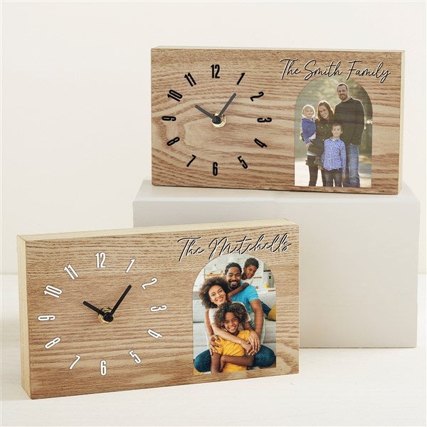 Timeless Memories Personalized Photo Wooden Clock  - 45834