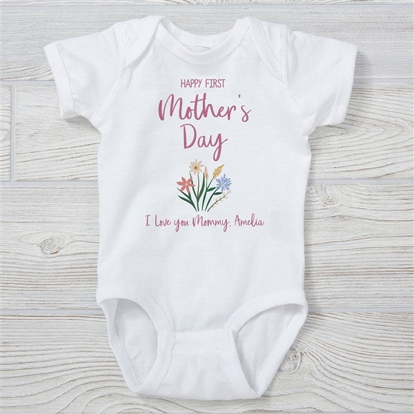 Floral First Mother's Day Personalized Baby Clothing - 45847