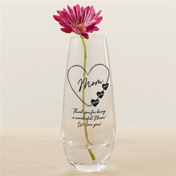 A Mother&#39;s Heart Personalized Printed Bud Vase - 45854