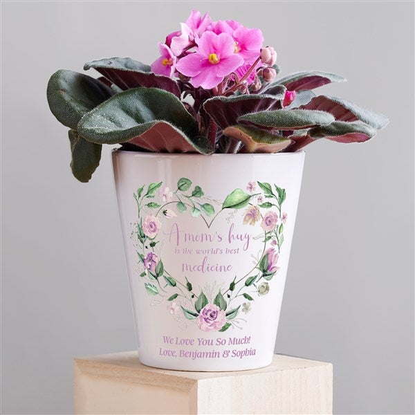 A Mom&#39;s Hug Personalized Mini Flower Pot - 45865