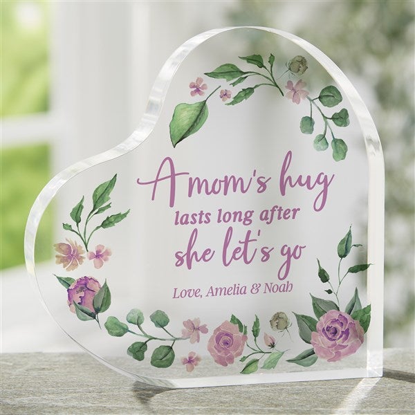 A Mom's Hug Personalized Colored Heart Keepsake - 45868