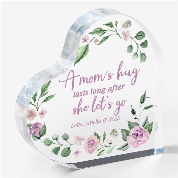 A Mom's Hug Personalized Colored Heart Keepsake - 45868