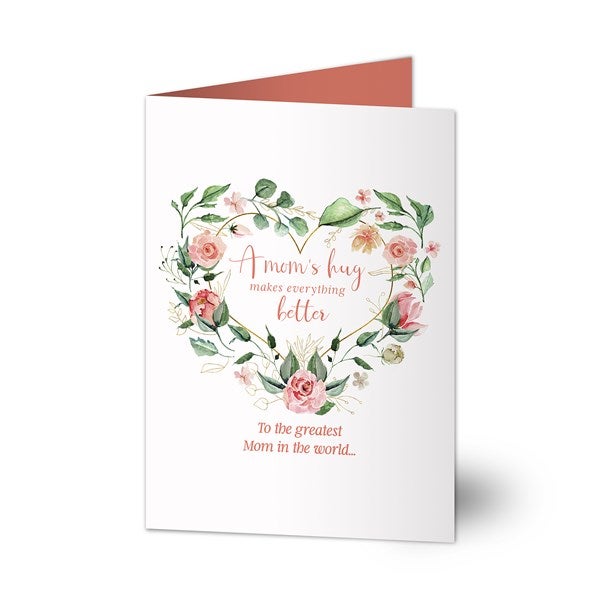 A Mom&#39;s Hug Personalized Greeting Card - 45870