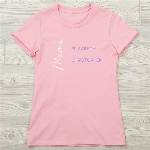 Scripty Mom Personalized Ladies T-Shirts - 45872