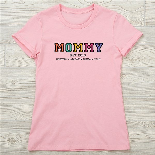 Vibrant Mom Personalized Ladies T-Shirts - 45874