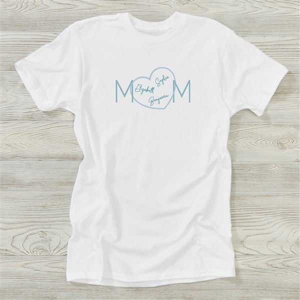 Mom Heart Personalized Ladies Shirts - 45875