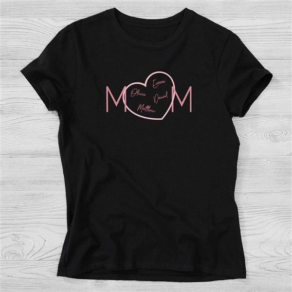 Mom Heart Personalized Ladies Shirts - 45875