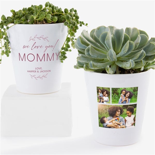 Her Memories Photo Collage Personalized Mini Flower Pot - 45886