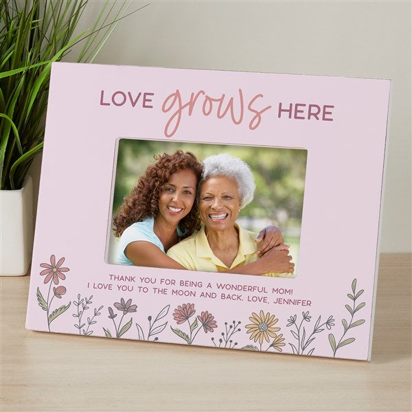 Love Blooms Here Personalized Photo Frame - 45890