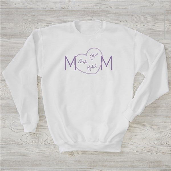Mom Heart Personalized Ladies Sweatshirt - 45954