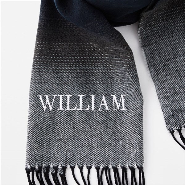 Fringe-Trimmed Coat with Embroidered Scarf Accent - Gray main image 1