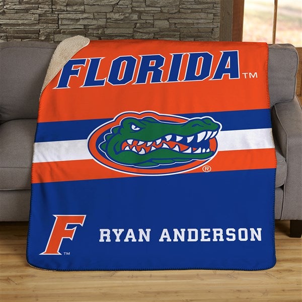 NCAA Stripe Florida Gators Personalized Blankets - 46002