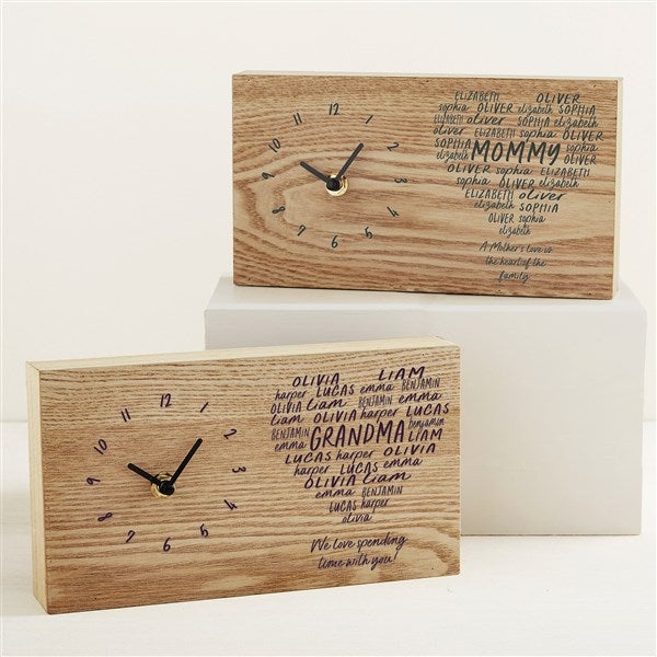 Grateful Heart Personalized Wooden Clock  - 46006