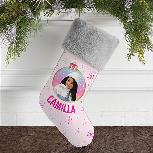 Merry & Bright Barbie Personalized Christmas Stockings  - 46010