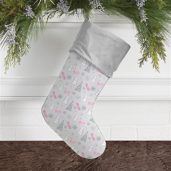 Winter Sparkle Barbie Personalized Christmas Stockings - 46011