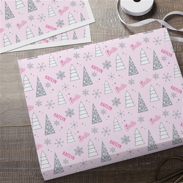 Winter Sparkle Barbie Personalized Wrapping Paper  - 46015
