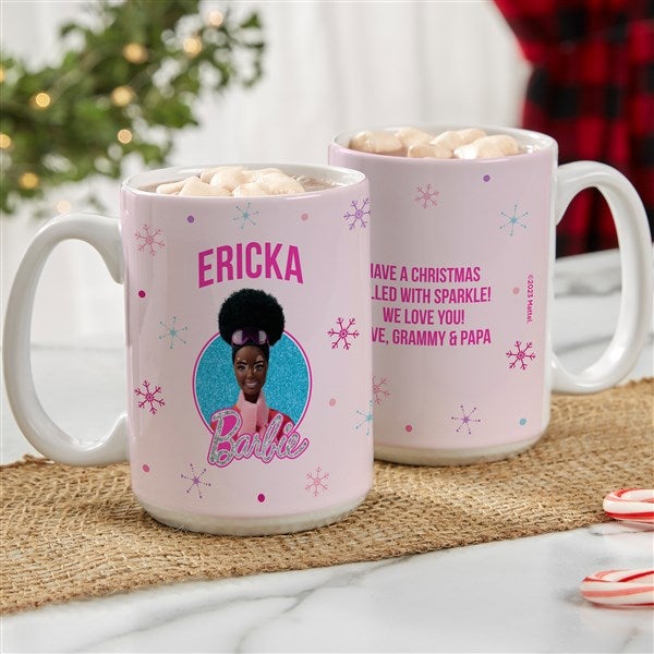 Merry & Bright Barbie Personalized Mugs - 46016