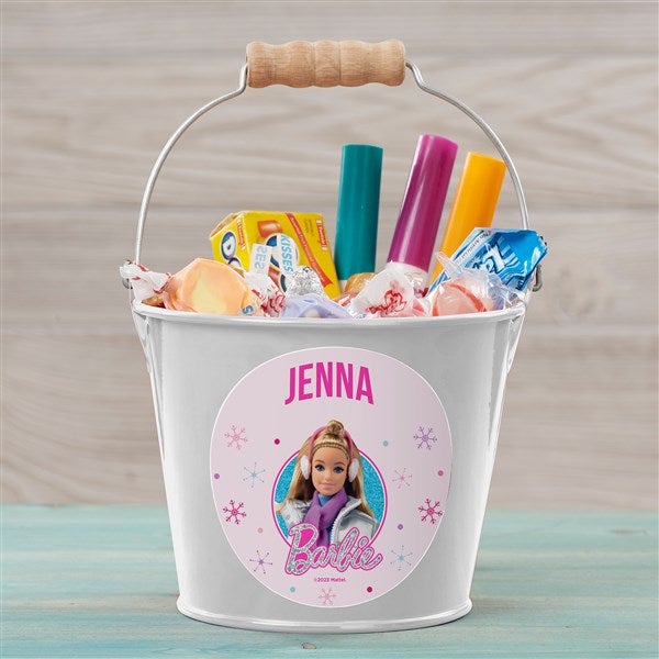 Merry & Bright Barbie Personalized Treat Buckets  - 46018