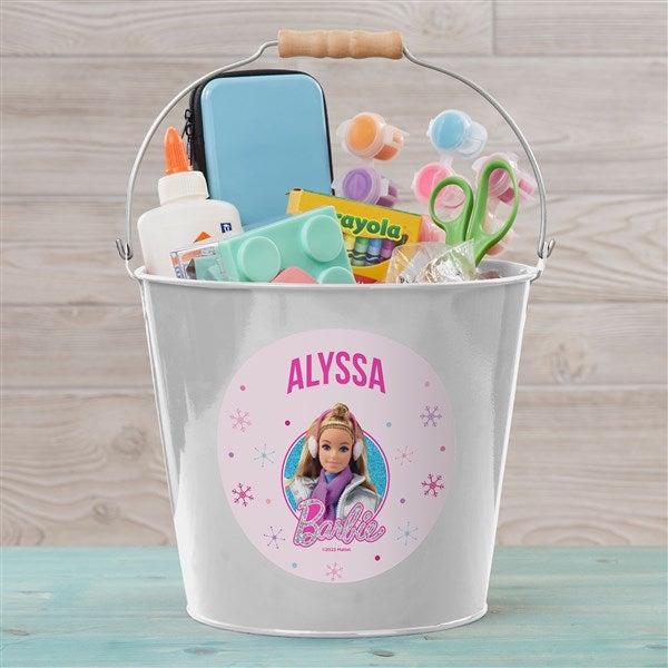 Merry & Bright Barbie Personalized Treat Buckets  - 46018