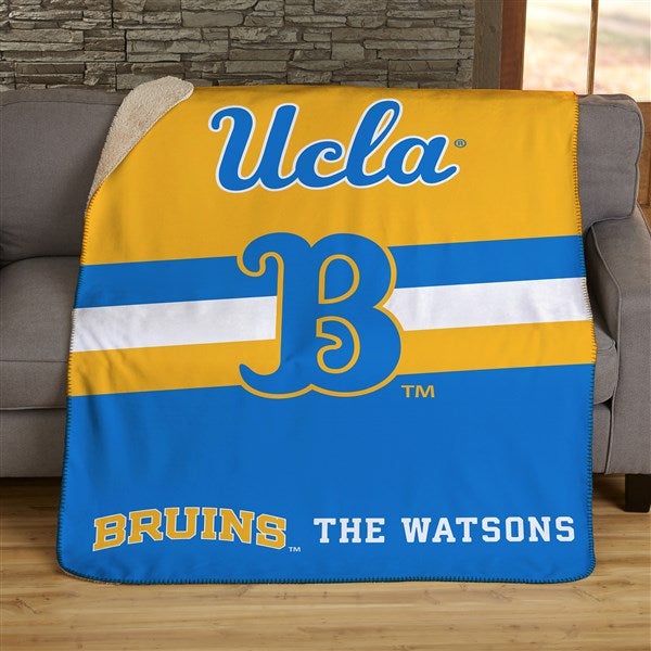 NCAA Stripe UCLA Bruins Personalized Blankets - 46025