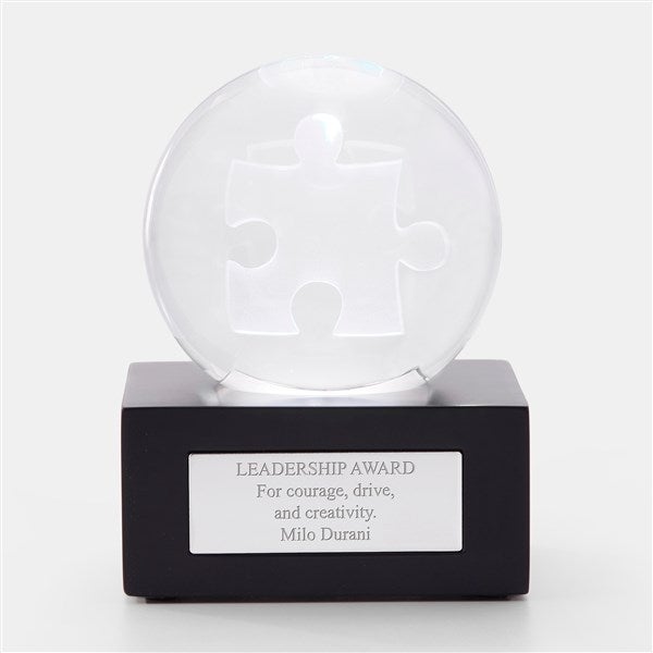 Engraved Lighted Puzzle Globe - 46047