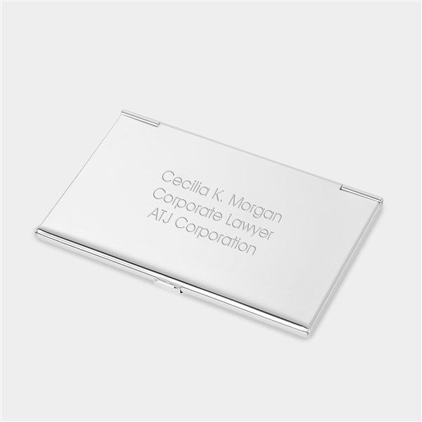 Engraved Silver Card Case