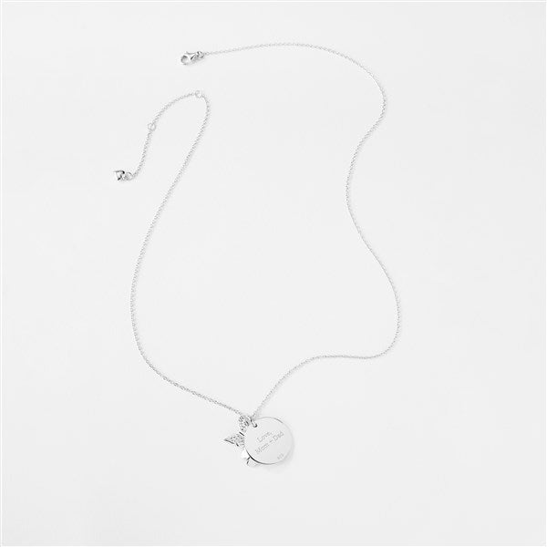 Silver butterfly necklace