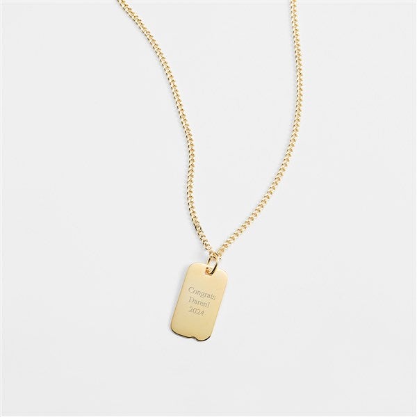Custom gold dog tag necklaces online