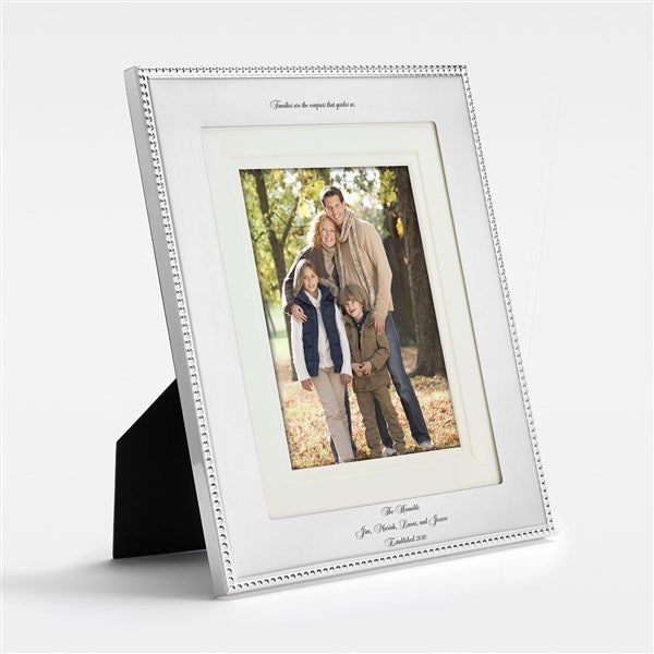 Engraved Silver Beaded 8x10 Picture Frame - 46192