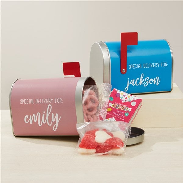 Special Delivery Personalized Valentine's Day Mailbox with Candy Gift Set - 46209
