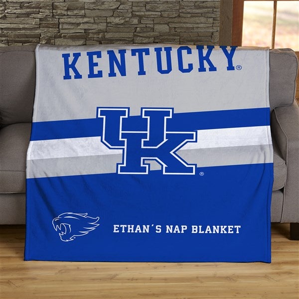 NCAA Stripe Kentucky Wildcats Personalized Blankets - 46221