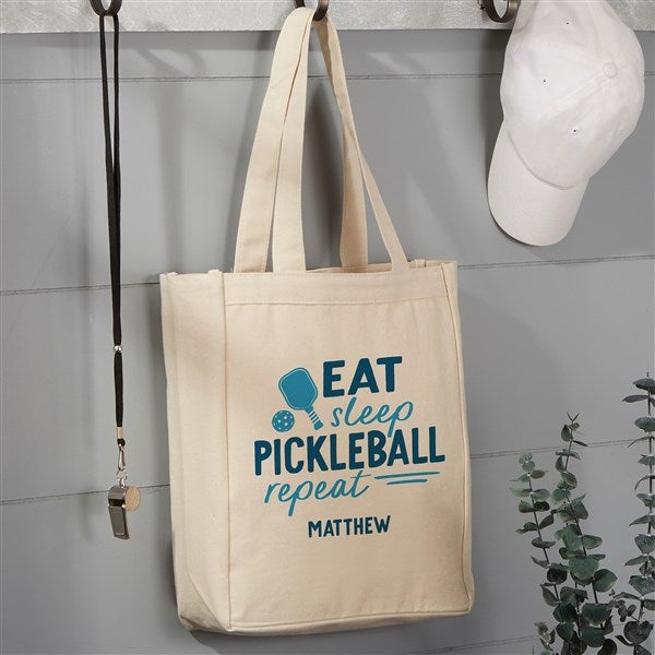 Pickleball Personalized Canvas Tote Bags - 46278