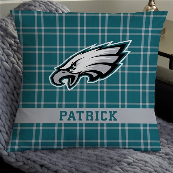 NFL Philadelphia Eagles Plaid Personalized Throw Pillow - 46310